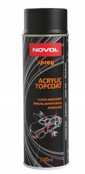 Novol Topcoat Lakier Akrylowy CZARNA MAT Spray - Novol
