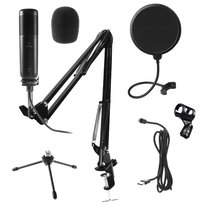 NOVOX NC1 NEW V2 MIKROFON DO KOMPUTERA UCHWYT BIURKOWY + POP FILTR NOVOX