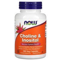 Now Foods, Cholina i Inozytol, Suplement diety, 100 kaps. Now Foods