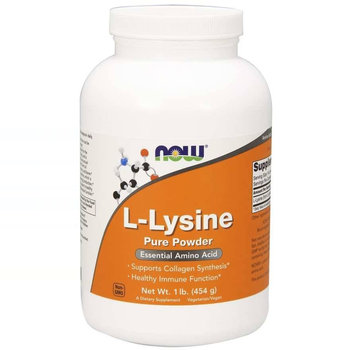 Now Foods, L-Lizyna Pure Powder, 454 G - Now Foods