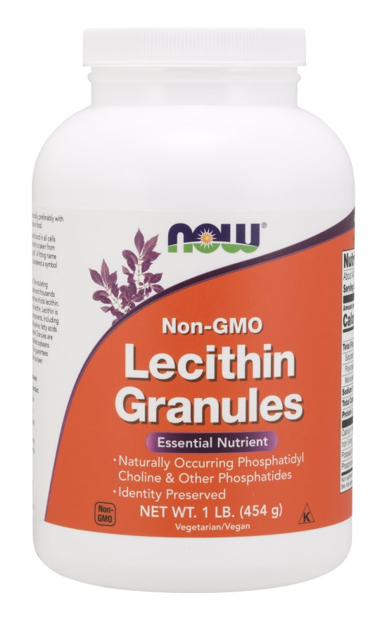 Фото - Вітаміни й мінерали Now Foods, Lecithin Granules Non-Gmo, 454 