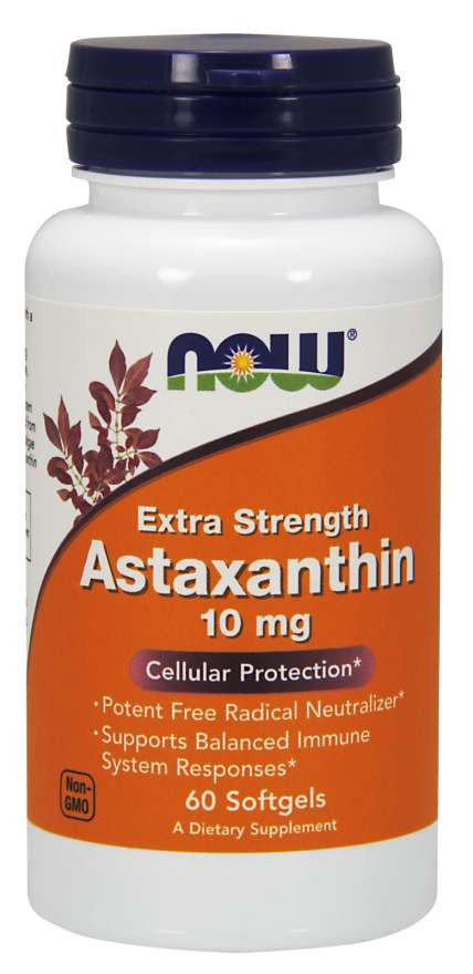 Фото - Вітаміни й мінерали Now Foods, Naturalna Astaksantyna, 10 Mg 