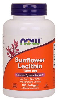 Now Foods Sunflower Lecithin (Lecytyna Słonecznikowa) 1200 mg - Suplement diety, 100 kaps. - Now Foods