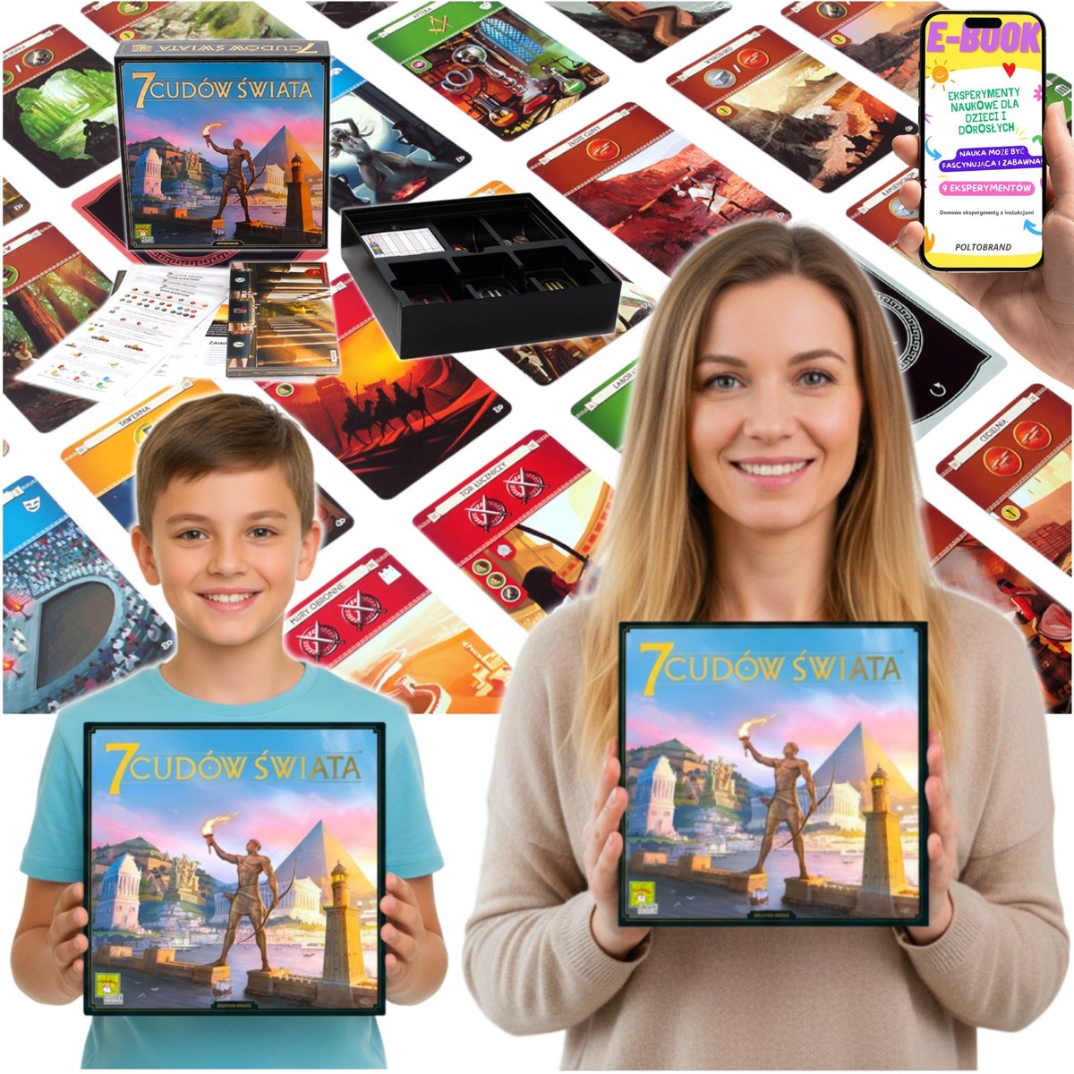NOWA EDYCJA 7 CUDÓW ŚWIATA REBEL GRA STRATEGICZNA DLA DZIECI I DOROSŁYCH PREZENT NA ŚWIĘTA + EBOOK