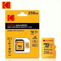 NOWA Karta KODAK microSD XC 256GB UHS-I U3 V30 A1 CL 10 4K Ultra HD Adapter