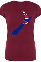 Nowa Zelandia Damski Modny T-Shirt Nadruk Rozm.M