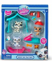 Nowe Littlest Pet Shop Figurki Zimowy Zestaw Snowy Day Zwierzątka LPS + Kod Hasbro