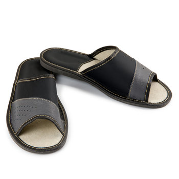 NOWO, Eleganckie papucie Kapcie męskie dla panów, rozmiar 45 - NOWO