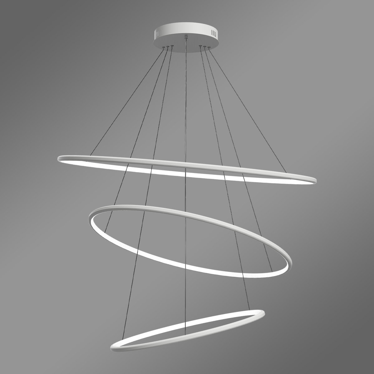 Фото - Люстра / світильник Barwa Nowoczesna lampa wisząca Led Orbit No.3 100cm biała  neutralna 4K LED 