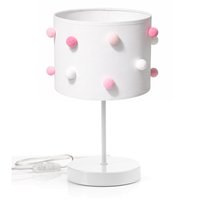 NOWOCZESNA LAMPKA NOCNA DZIECIĘCA POMPONIKI RÓŻOWO BIAŁA LED E27 Skylighting