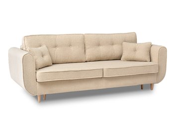 Nowoczesna Sofa Blink Beżowa Boucle Na Bukowych Nogach - MEBEL-PARTNER