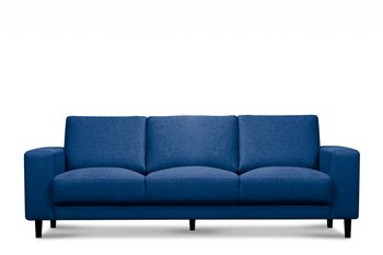Nowoczesna sofa trzyosobowa na nóżkach niebieska ALIO - Konsimo