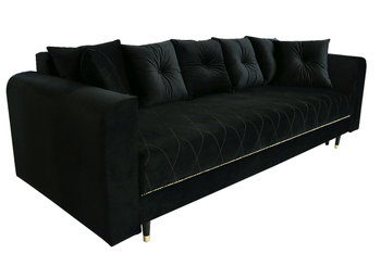 Nowoczesna sofa z funkcją spania BEATRICE w kolorze czarnym - Postergaleria