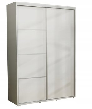 Nowoczesna Szafa Przesuwna Kacper Slim 140x220x45 Biała Wąska /Pojemna - Meble KaroStyl
