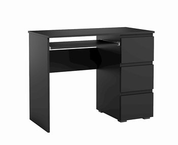 Nowoczesne biurko ELIOR Luvio, czarne, 50x76x90 cm - Elior
