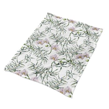 Nowoczesny koc pled na łóżko Różowe orchidee eko, Fabricsy - Fabricsy
