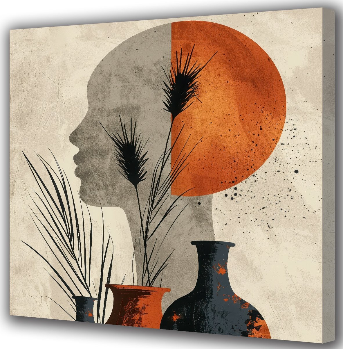 Nowoczesny Obraz Do Sypialni Profil Z Wazami 90x90 Cm Obraz Na nowoczesny-obraz-do-sypialni-profil-z-wazami-90x90-cm-obraz-na