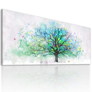 Nowoczesny Obraz Drukowany Na Płótnie- Abstrakcyjne Drzewo 147X60Cm - Ludesign-gallery