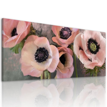 Nowoczesny Obraz Drukowany Na Płótnie Kwiaty Anemony 147X60Cm - Ludesign-gallery