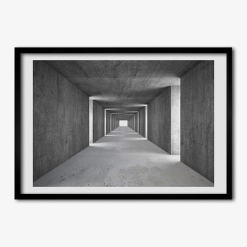 Nowoczesny Obraz z ramką TULUP Betonowy tunel 70x50 cm - Tulup