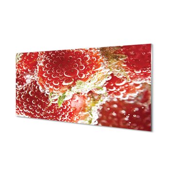 Nowoczesny panel szklany Mokre truskawki 120x60 cm - Tulup