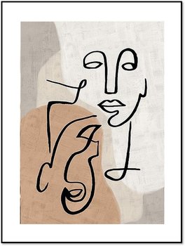 Nowoczesny plakat FABRYKA PLAKATU Linearna Ona B2, 50x70 cm - Fabryka plakatu