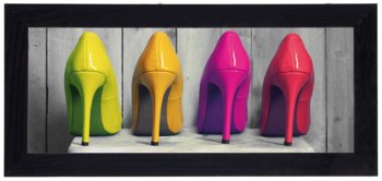 Nowoczesny plakat w czarnej ramie o wymiarach 20x50 cm - High heels 1 - Postergaleria