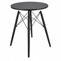 Nowoczesny Skandynawski Brązowy Okrągły Stół  do Salonu Jadalni Kuchni