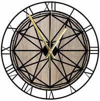 Nowoczesny Zegar Ścienny Duży Cichy Geometryczny Czytelny 45 cm
