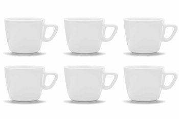 Nowoczesny zestaw filiżanek do kawy dla 6 osób biały GRESI - Konsimo