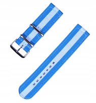 Nowy, Niebiesko-biały, Parciany, Nylonowy Pasek Typu Nato - 20mm Xiaomi