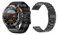 Nowy Smartwatch GlacierX Lunar Black + Pasek metalowy