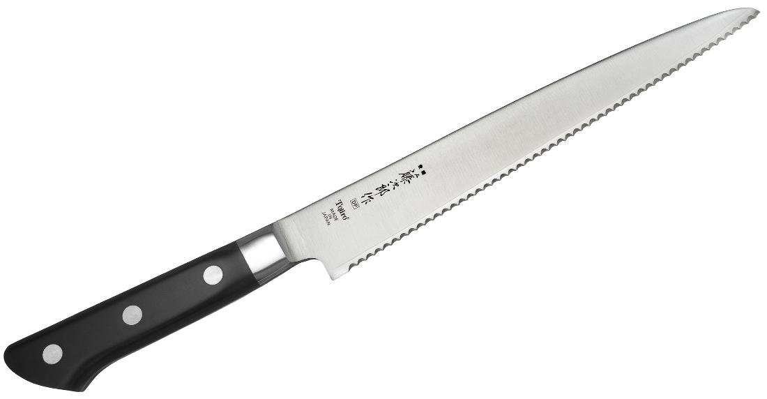Nóż do pieczywa, czarna rączka DP3 Tojiro, 21,5 cm