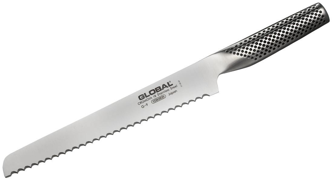 Nóż do pieczywa, stalowy G-9 Global, 22 cm