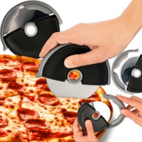 NÓŻ DO PIZZY OKRĄGŁY OSTRY SOLIDNY RADEŁKO DO KROJENIA KÓŁKO STAL DISC