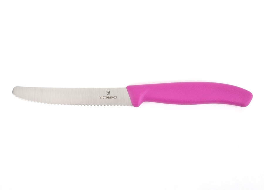 Zdjęcia - Nóż kuchenny Victorinox Nóż do pomidorów  różowy 11cm 