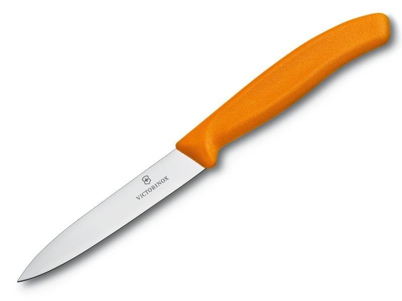 Nóż gładki VICTORINOX, pomarańczowy, 10 cm