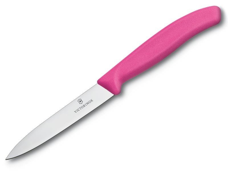 Nóż gładki VICTORINOX, różowy, 10 cm