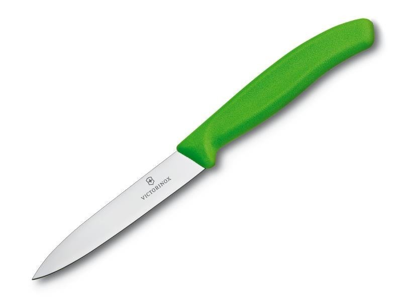Nóż gładki VICTORINOX, zielony, 10 cm