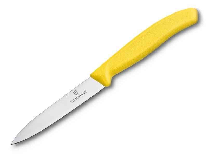 Nóż gładki VICTORINOX, żółty, 10 cm