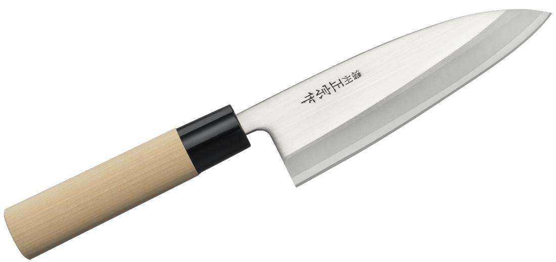 Nóż kuchenny SATAKE Megumi Deba, brązowy, 15,5 cm