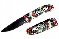 Nóż Myśliwski Turystyczny składany Skull - NP154