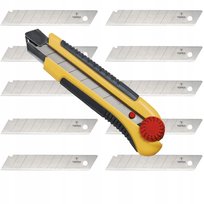 NÓŻ NOŻYK DO TAPET 25MM BLOKADA 10 OSTRZY TAPECIAK