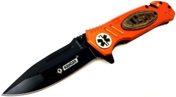 Nóż ratowniczy dla ratownika medycznego 3w1 orange Kandar - Kandar