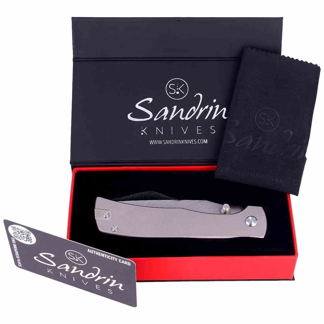 Zdjęcia - Nóż / multitool Monza Nóż Sandrin Knives  Titanium, Raw Finish (SK 
