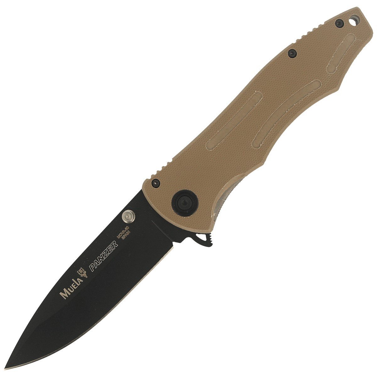 Muela Panzer T-10DES Coltello Da Sopravvivenza Lama Drop Point 10 Cm - Manico Desert PBT E Fibra Di Vetro