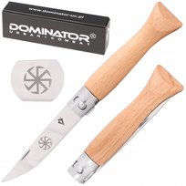 Nóż składany myśliwski kozik DUC Beech Wood Clip-Point drewno Buk kołowrót DOMINATOR URBAN COMBAT