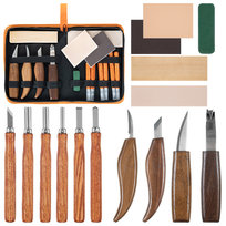 Noże do rzeźbienia w drewnie zestaw snycerski dłuta stolarskie etui 16 el.