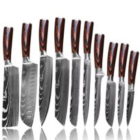 NOŻE JAPOŃSKIE ZESTAW STAL WYSOKOWĘGLOWA NA PREZENT