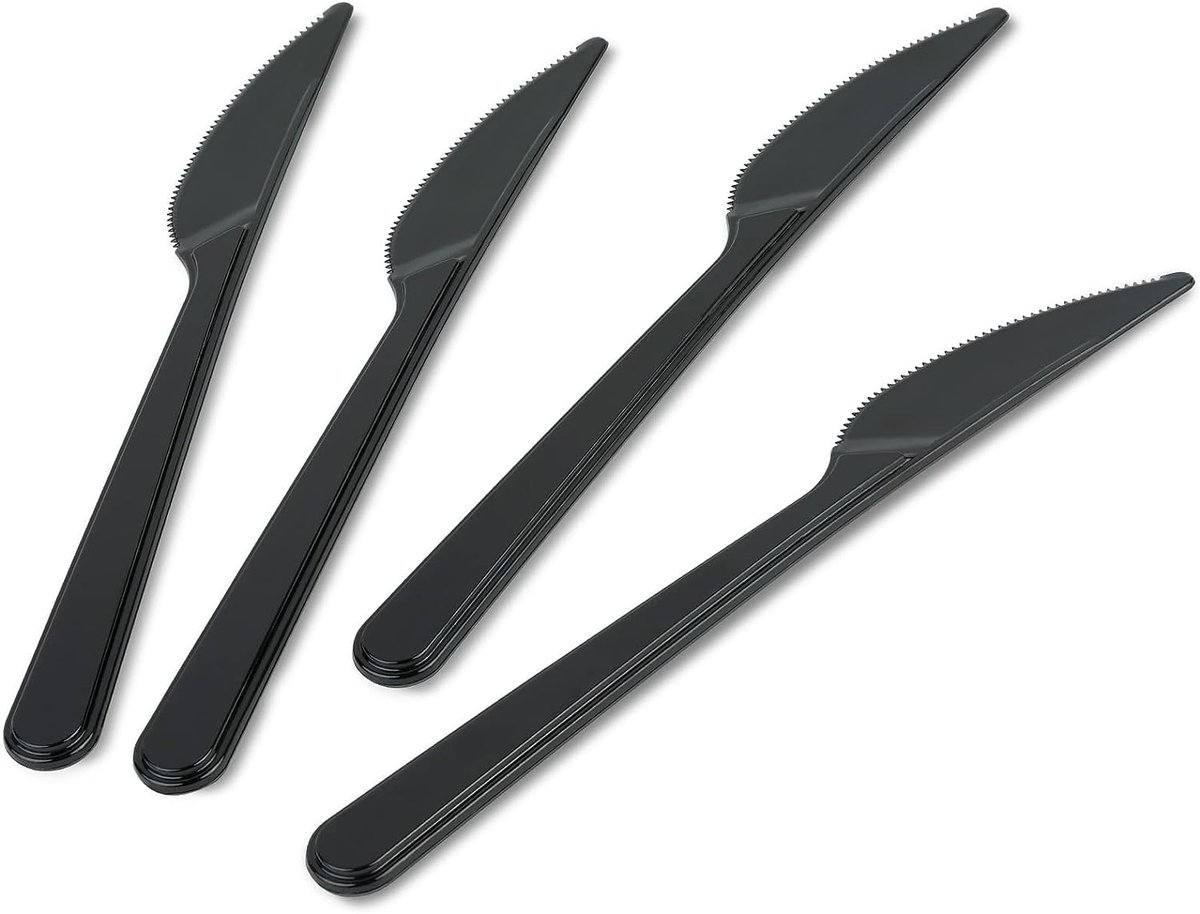 Zdjęcia - Nóż stołowy Noże plastikowe do obiadu Jednorazowe 50 szt